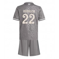 Real Madrid Antonio Rudiger #22 3rd trikot Kinder 2024-25 Kurzarm (+ Kurze Hosen)